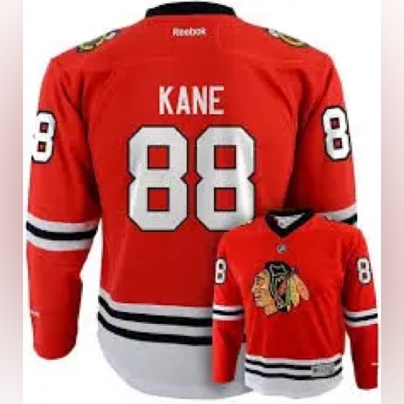 CHICAGO BLACKHAWKS PATRICK KANE #88 REEBOK NHL YOUTH JERSEY - Picture 1 of 16